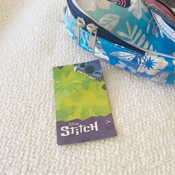 NWT Disney Lilo & Stitch Mini Embroidered Iridescent Dimensional Backpack Purse - Picture 8 of 8